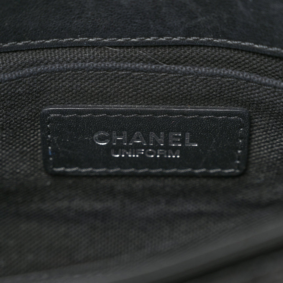Chanel Calfskin Quilted CC Uniform Flap Belt Bag Black Image 6