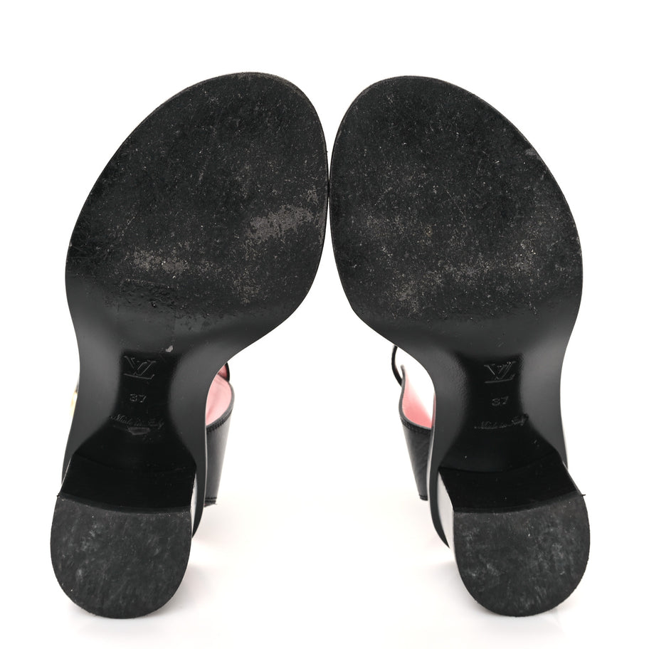 Louis Vuitton Calfskin Monogram Passenger Sandals Black Image 6
