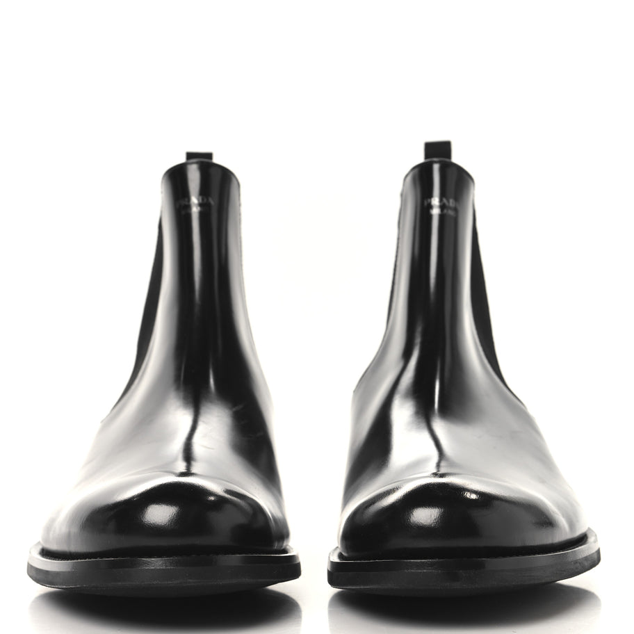 Prada Spazzolato Mens Chelsea Boots 12 Black Image 3