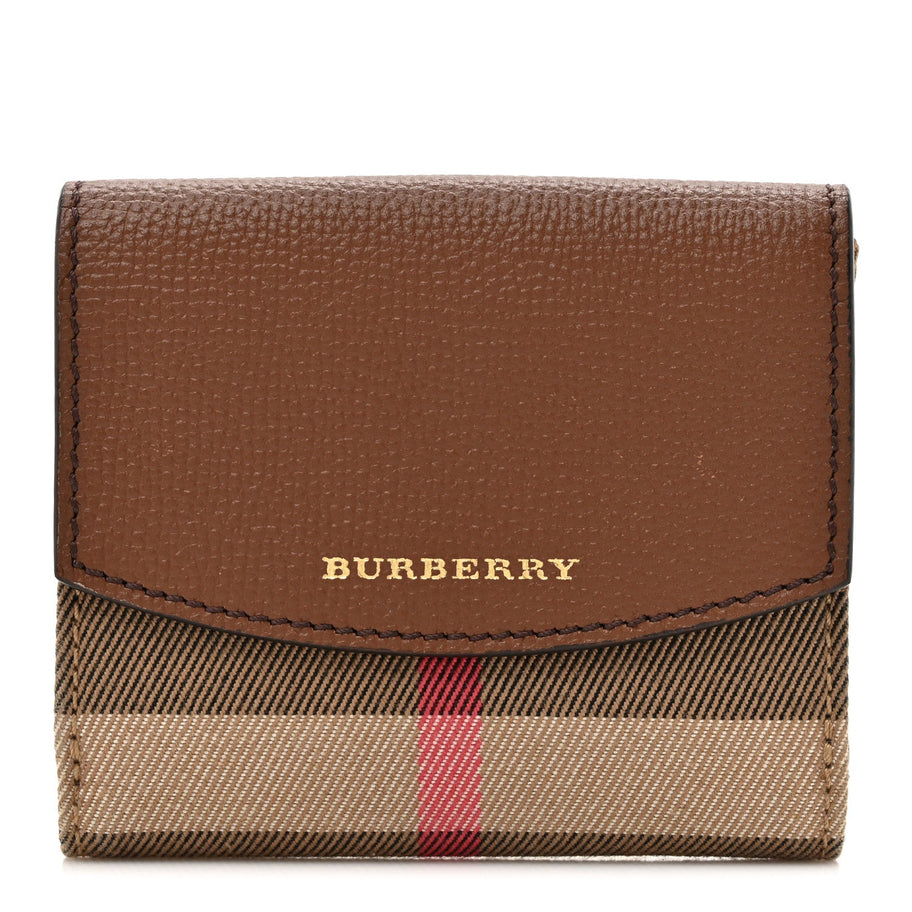 Burberry House Check Luna French Wallet Brown Image 1