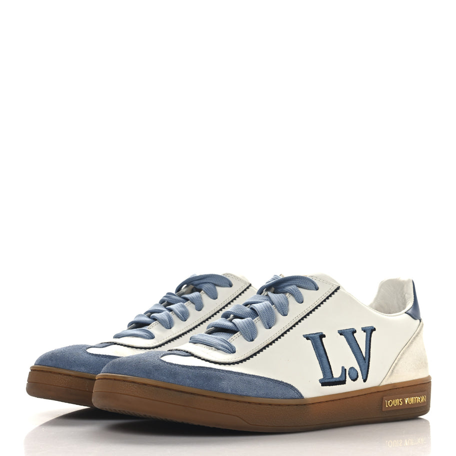 Louis Vuitton Calfskin Frontrow Sneakers Blue Image 4