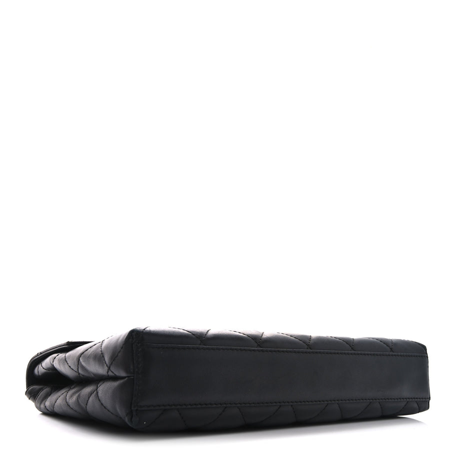 Chanel Lambskin Quilted Clutch Black Image 4