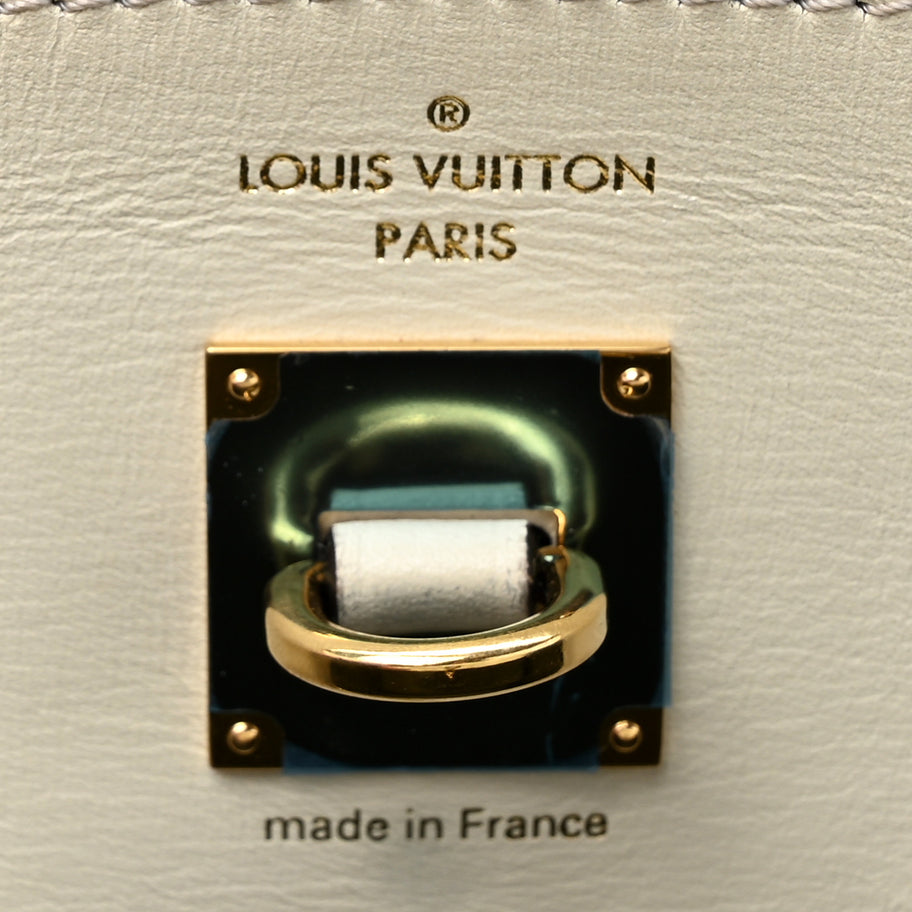 Louis Vuitton Taurillon City Steamer MM Kaki Creme Black Image 7