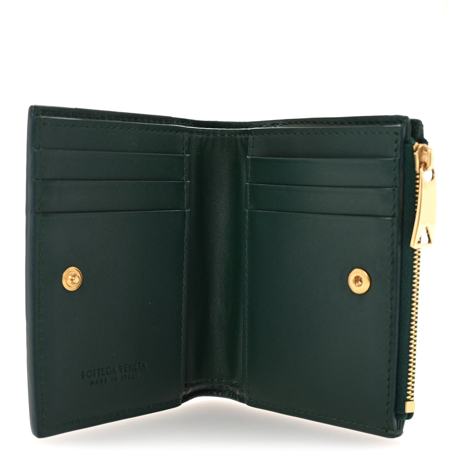 Bottega Veneta Nappa Maxi Intrecciato Bifold Zip Wallet Raintree Image 5