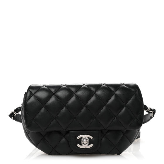 Chanel Calfskin Quilted CC Uniform Flap Belt Bag Black Image 1