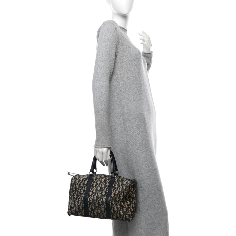  Christian Dior Monogram Boston Navy Blue