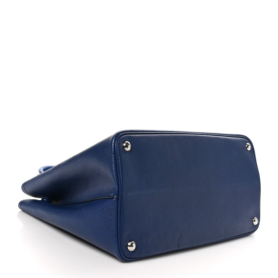 Prada Saffiano Cuir Medium Double Handle Tote Baltico Image 4