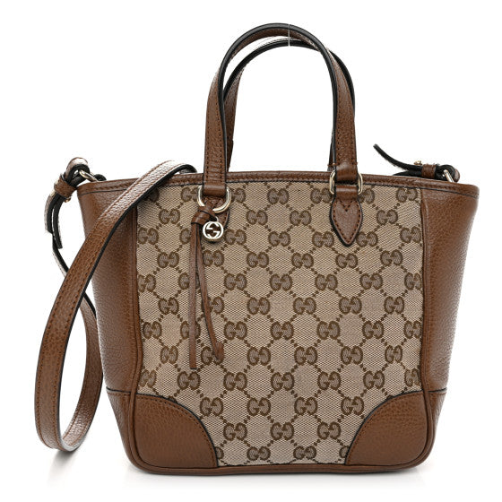 Gucci Monogram Small Bree Tote Beige Tabacco Image 1