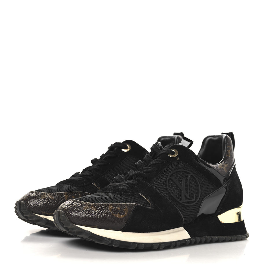 Louis Vuitton Suede Monogram Run Away Sneakers Black Image 4