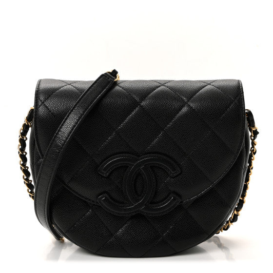 Chanel Caviar Quilted Mini Messenger Flap Black Image 1