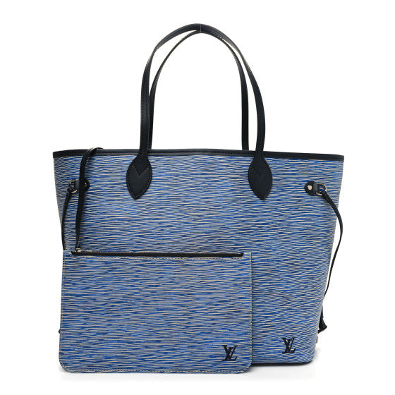  Louis Vuitton Epi Neverfull MM Denim Light