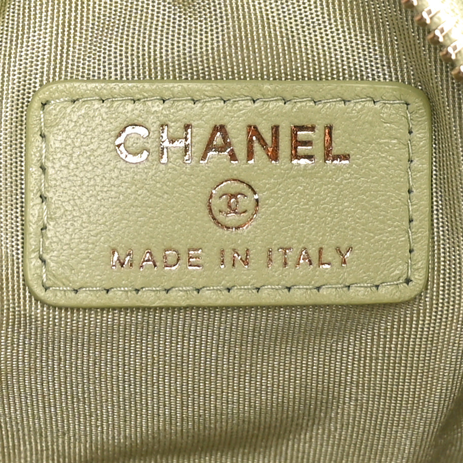 Chanel Lambskin Quilted Coin Purse Belt Bag Green Image 6