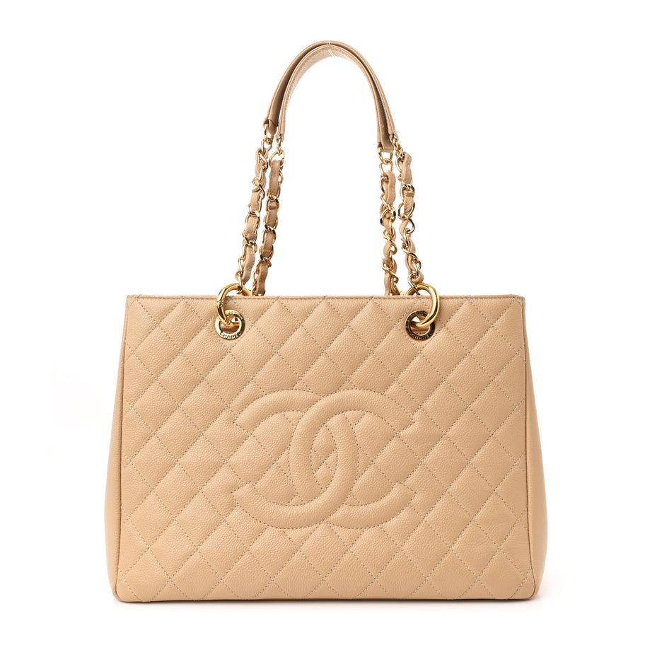 Chanel Caviar Quilted Grand Shopping Tote GST Beige Clair Image 1