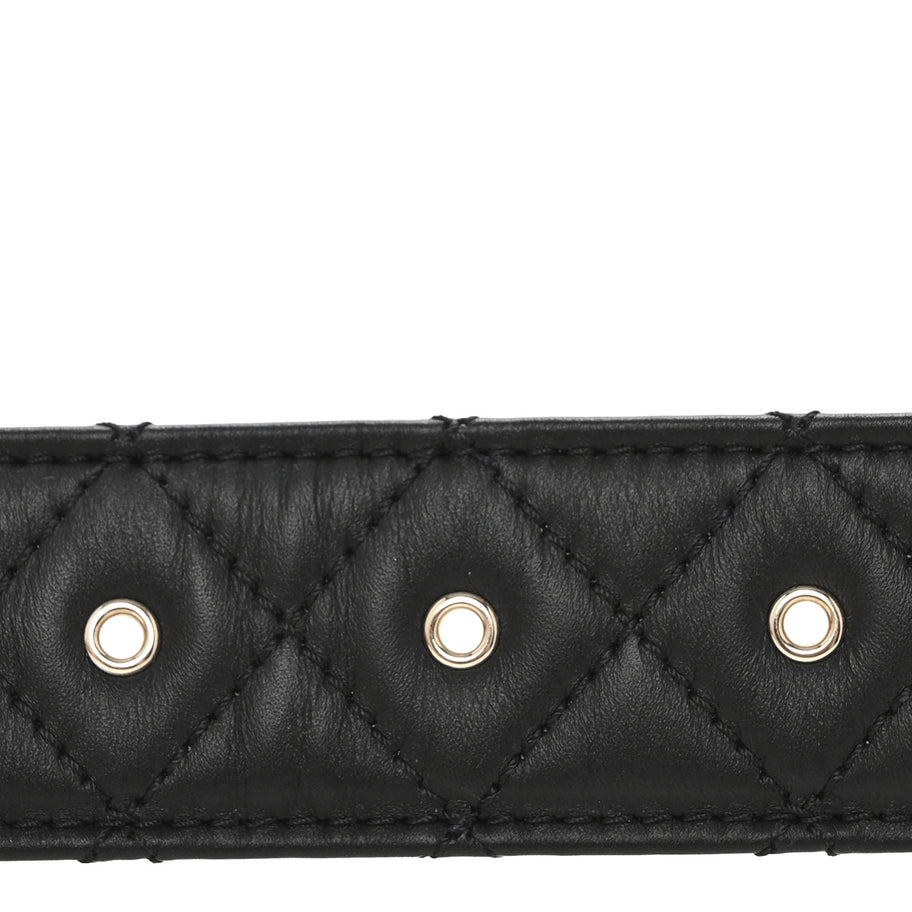 Chanel Calfskin Quilted CC Chain Belt 80 32 Black Image 4