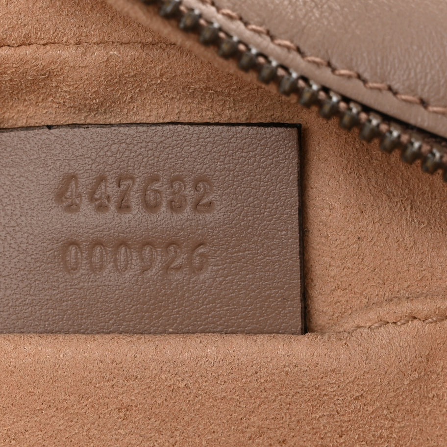 Gucci Calfskin Matelasse Small GG Marmont Chain Shoulder Bag Porcelain Rose Image 7