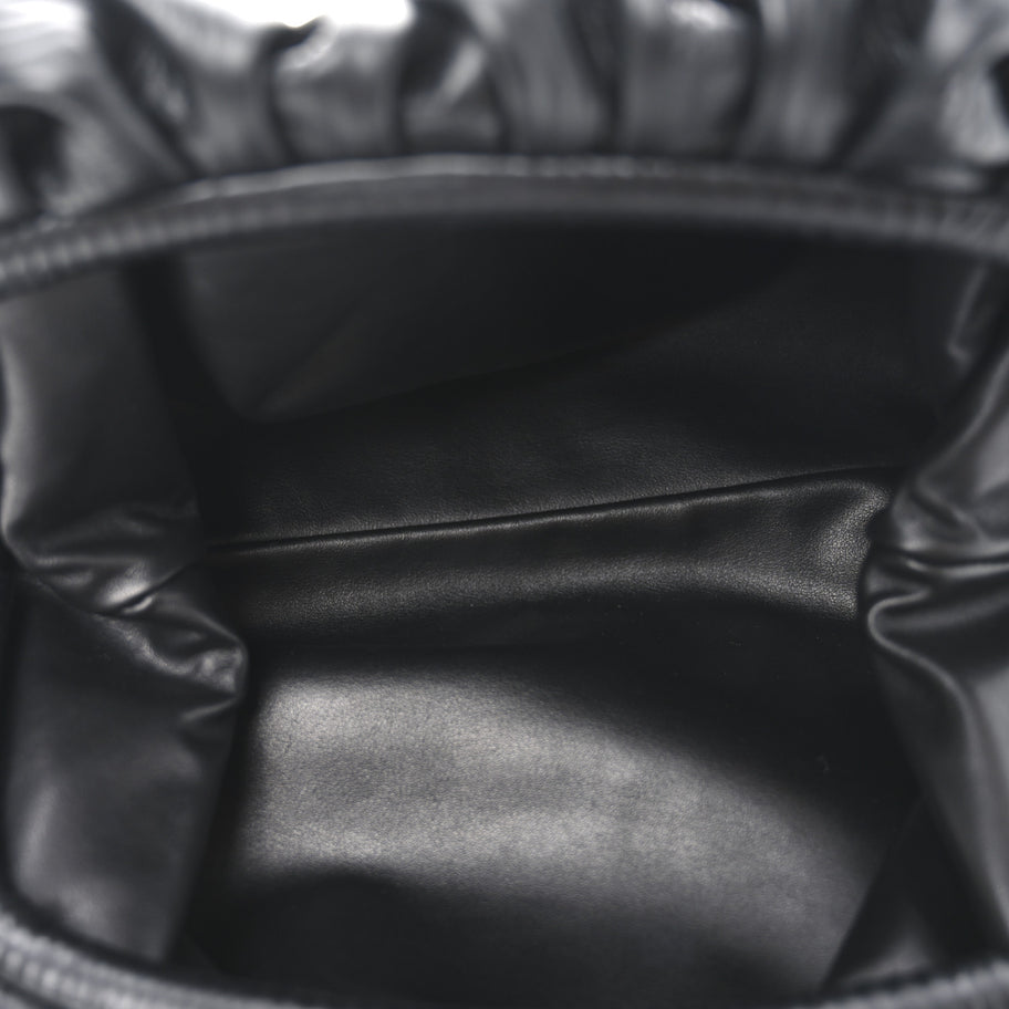 Bottega Veneta Bark Calfskin Embossed The Pouch Oversized Clutch Black Image 4