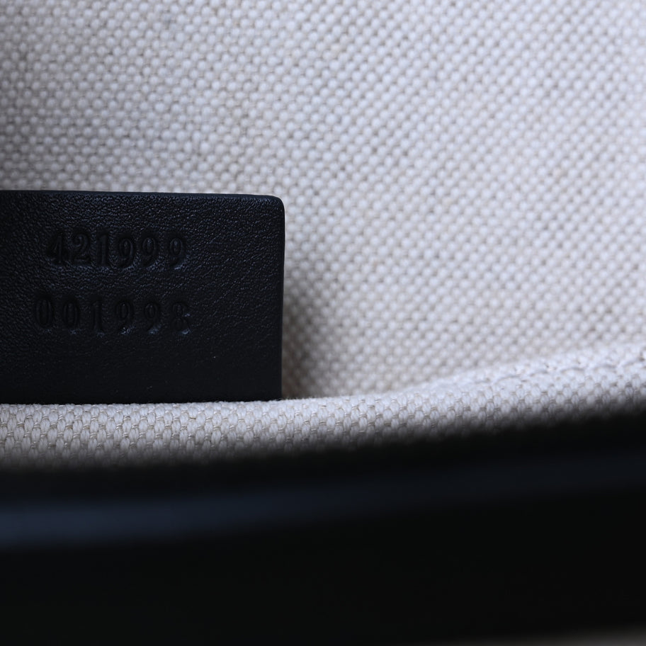 Gucci Calfskin Bamboo Web Large Dionysus Top Handle Bag Black Bright Evergreen Hibiscus Red Image 7