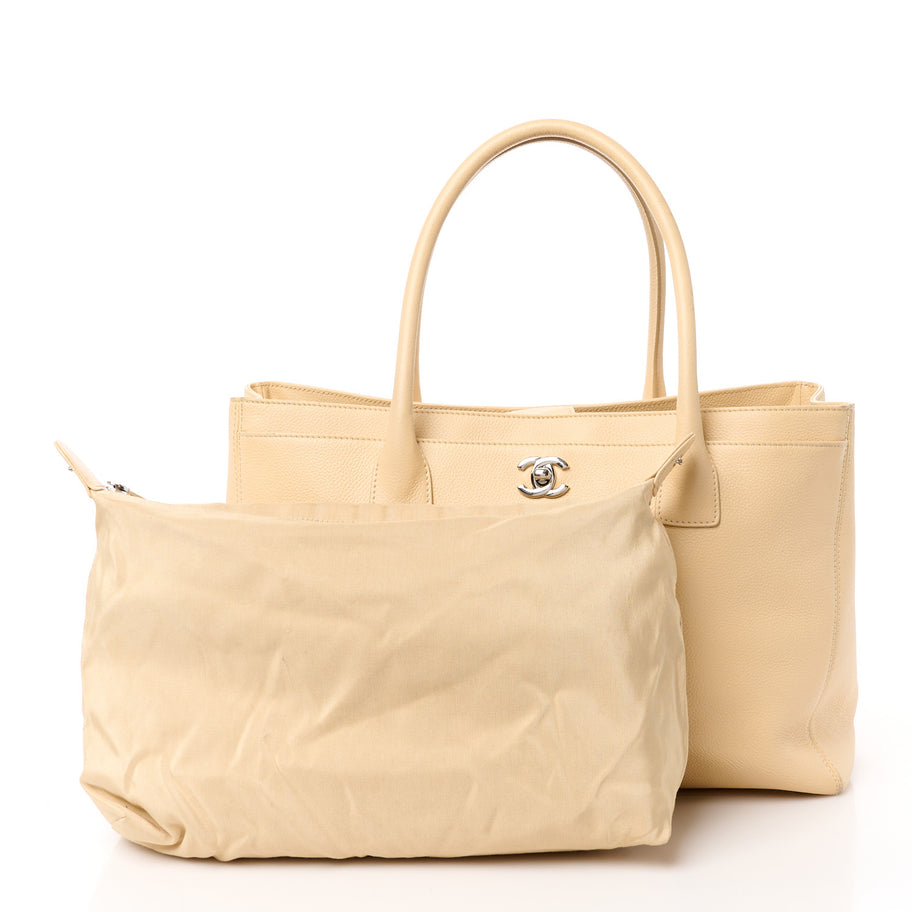 Chanel Calfskin Cerf Executive Shopper Tote Beige Clair Image 3