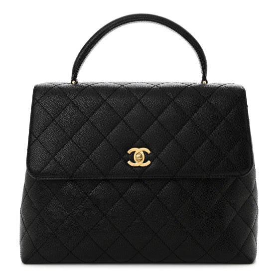 Chanel Caviar Quilted Jumbo Kelly Flap Black Image 1
