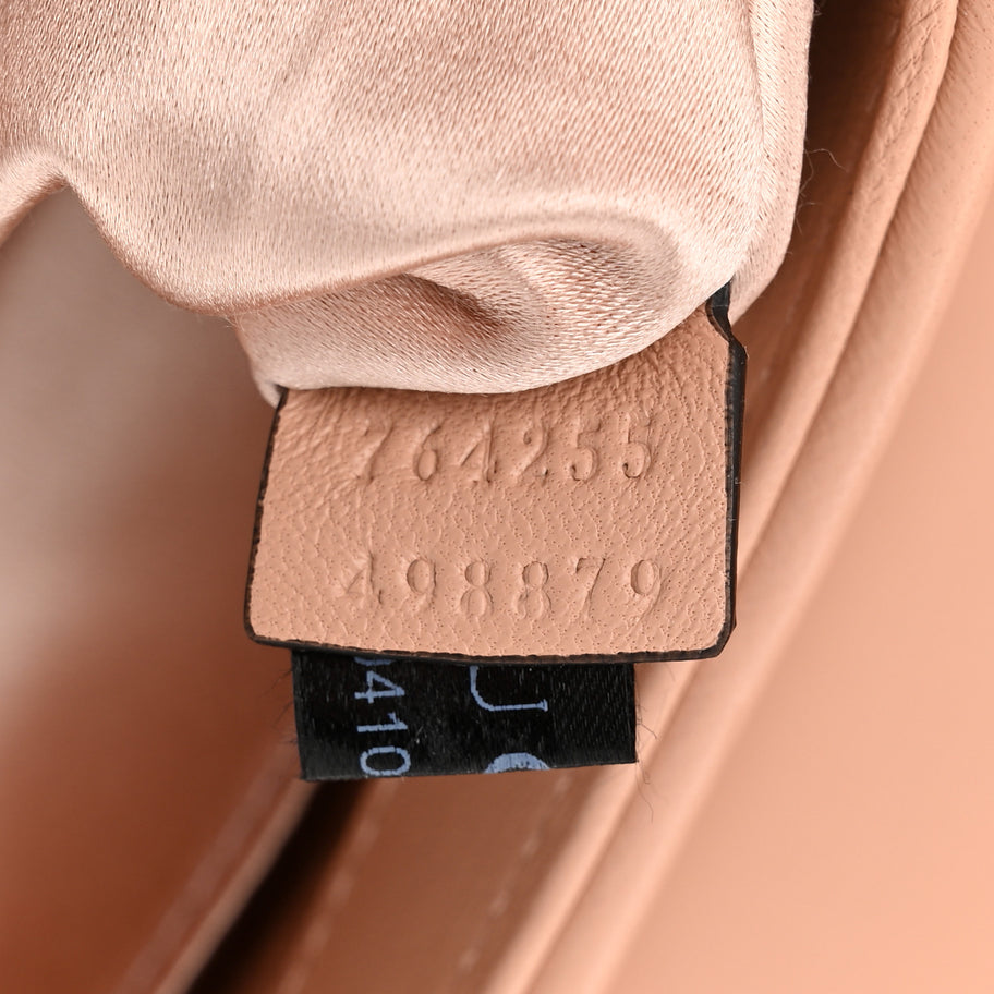 Gucci Nappa Vertical Matelasse Medium Maxi Horsebit Chain Shoulder Bag Rose Beige Image 7