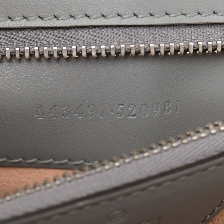 Gucci Calfskin Matelasse Aria Small GG Marmont Shoulder Bag Deep Grey Image 7