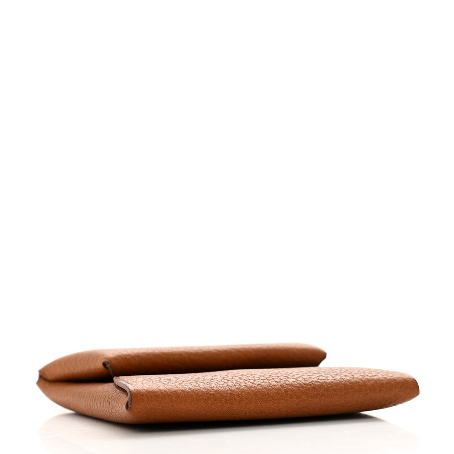 Hermes Barenia Faubourg Bastia Coin Purse Fauve Image 4