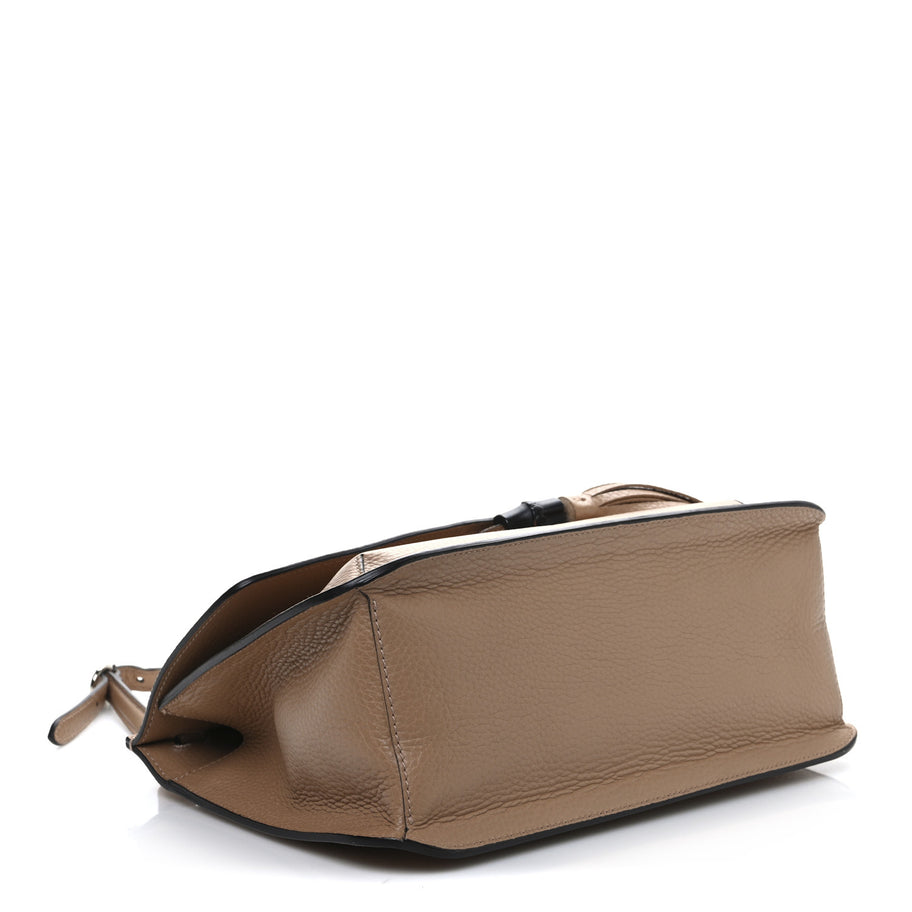 Gucci Cellarius Calfskin Medium Bamboo Daily Flap Shoulder Bag Camelia Image 4