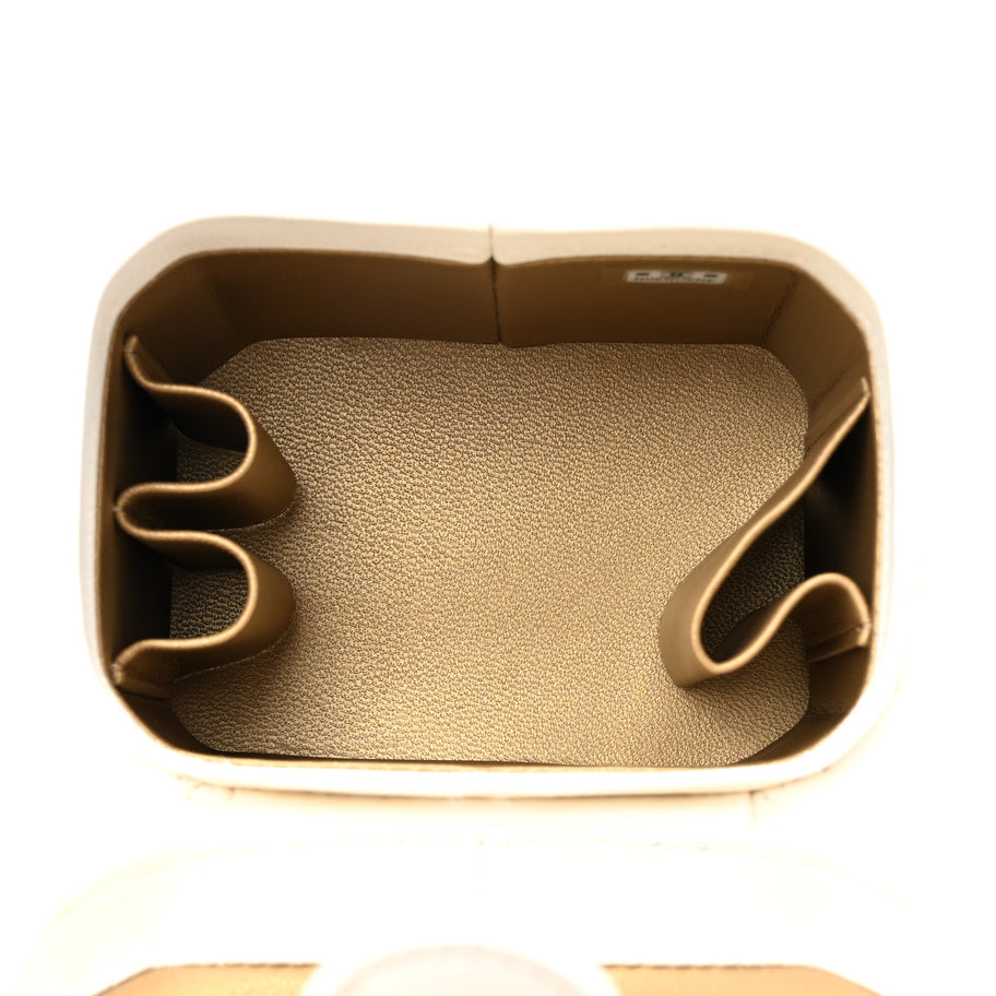 Chanel Lambskin Quilted Vanity Clutch With Chain White Image 5