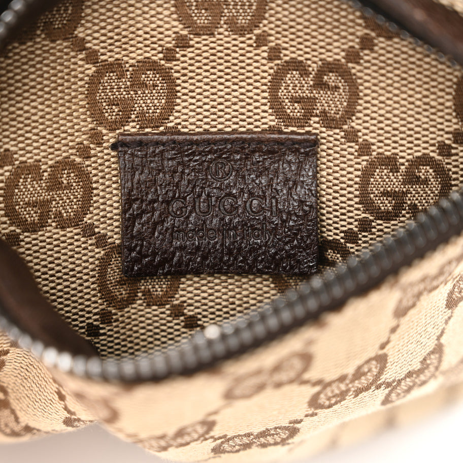 Gucci GG Monogram Double Pocket Belt Bag Dark Brown Image 7