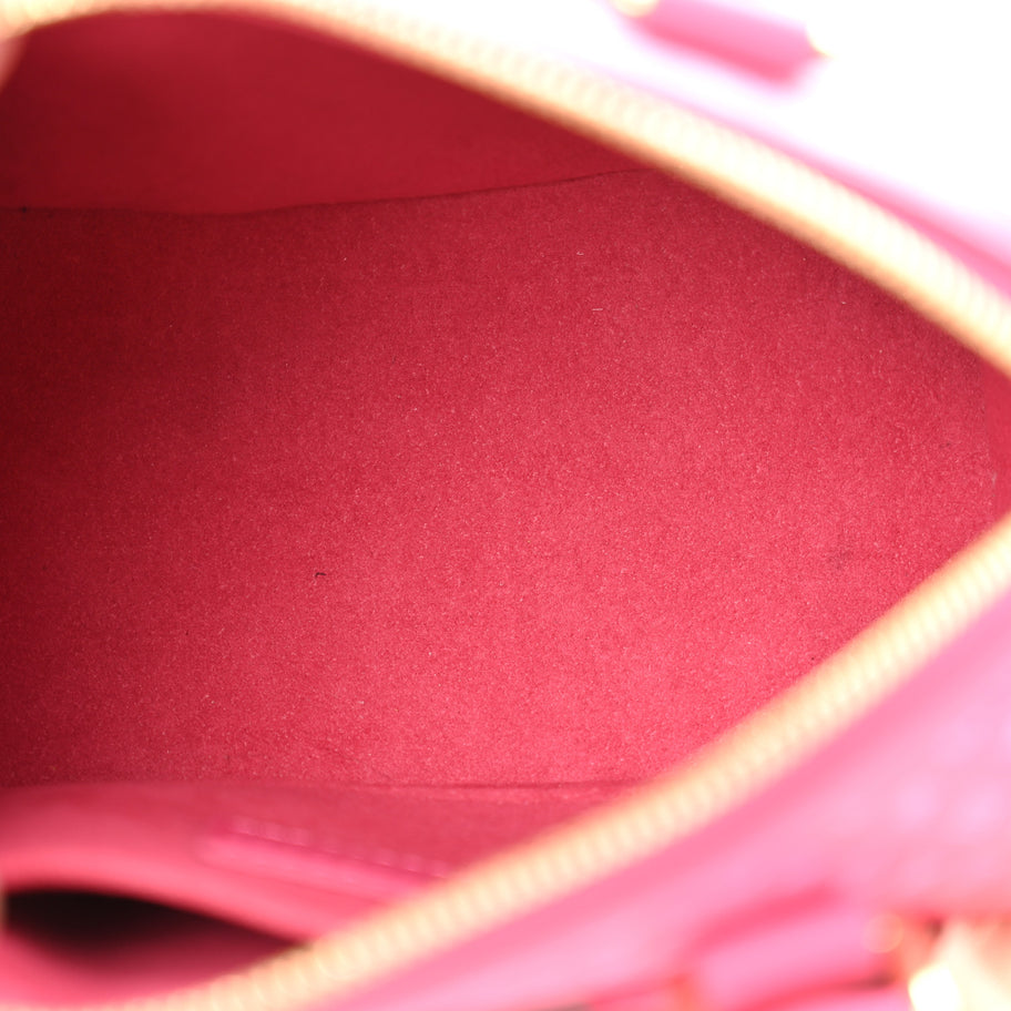 Louis Vuitton Calfskin Nanogram Embossed Speedy Bandouliere 20 Rose Image 5