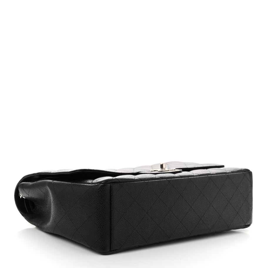 Chanel Caviar Quilted Maxi Double Flap Black Image 4