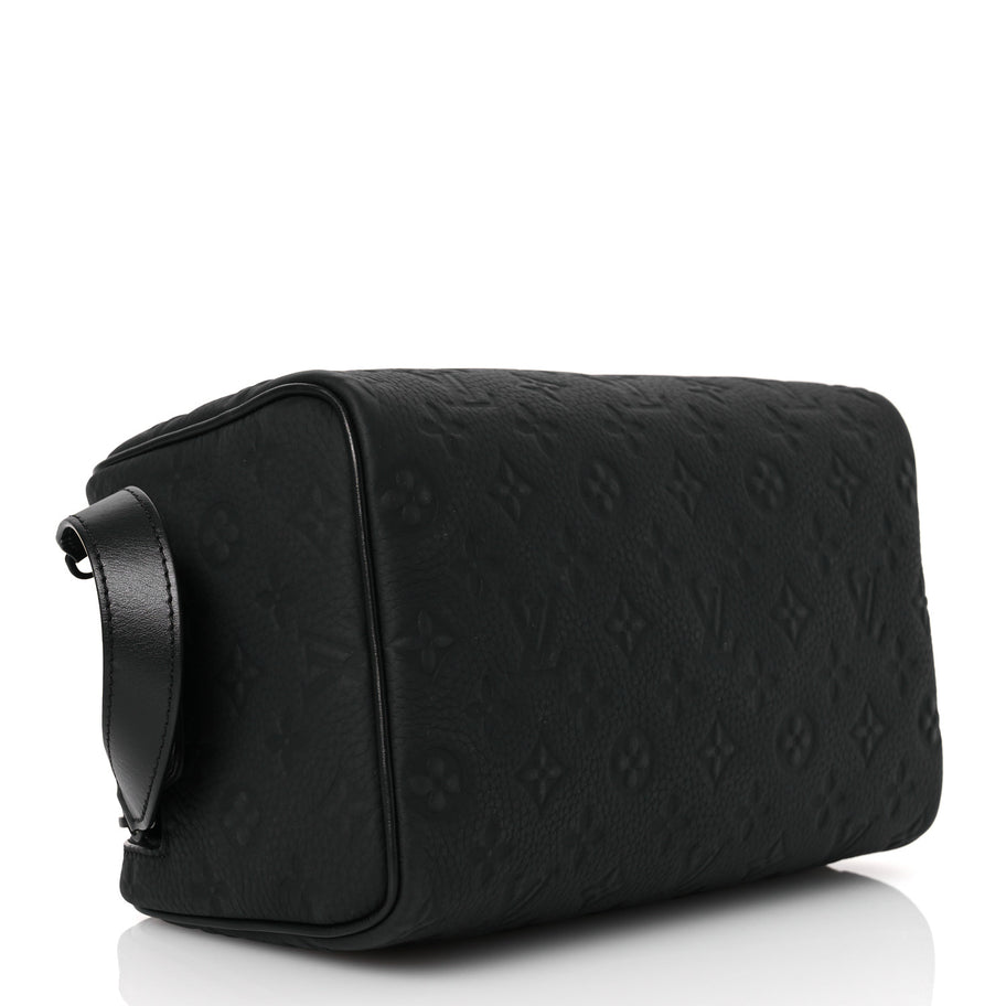 Louis Vuitton Taurillon Monogram Dopp Kit Toilet Pouch Black Image 4