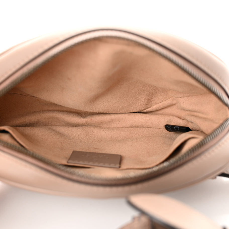 Gucci Calfskin Matelasse GG Marmont Belt Bag 85 34 Porcelain Rose Image 5