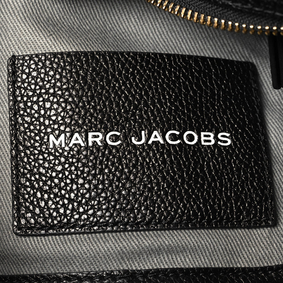 Marc Jacobs Grained Calfskin Medium The Tote Bag Black Image 6