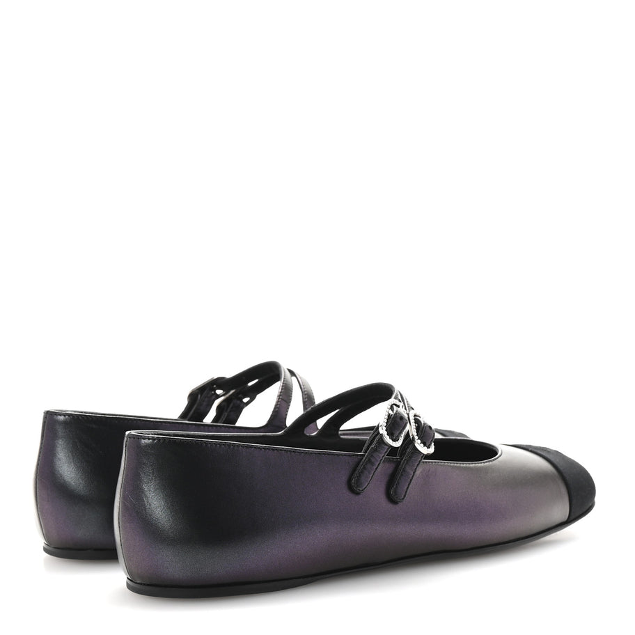 Chanel Lambskin Grosgrain Pearl Mary Jane Flats 38.5 Black Image 5