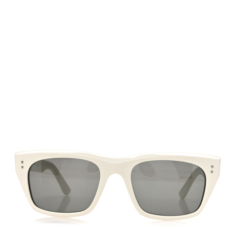  Celine Acetate Polarized Rectangular Sunglasses CL40060I White