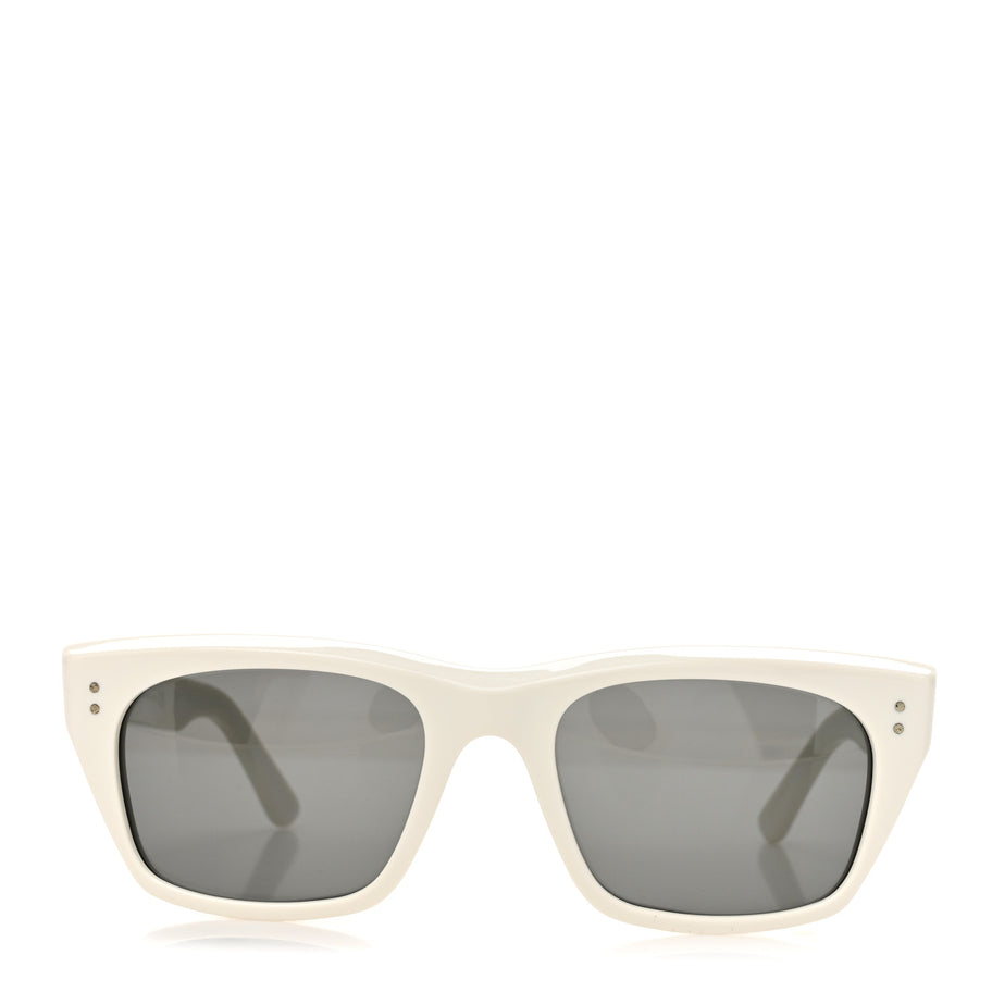 Celine Acetate Polarized Rectangular Sunglasses CL40060I White Image 2