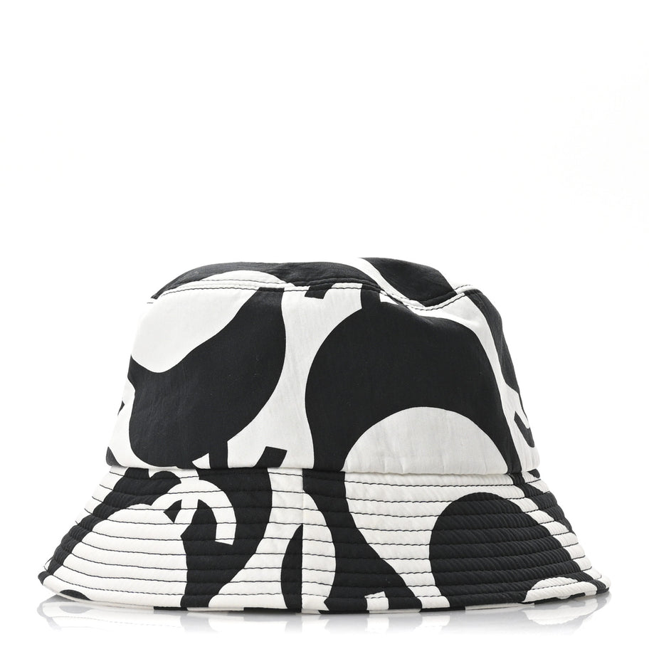 Chanel Cotton CC Bucket Hat Black White Image 4