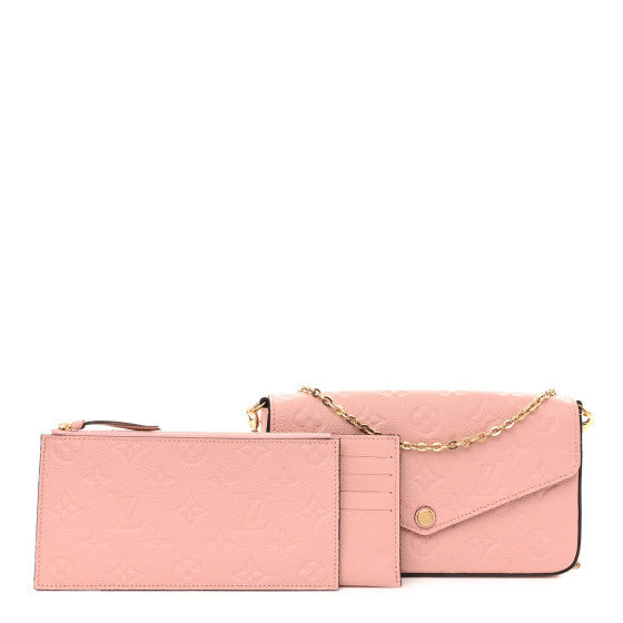 Louis Vuitton Empreinte Pochette Felicie Chain Wallet Rose Poudre Image 1