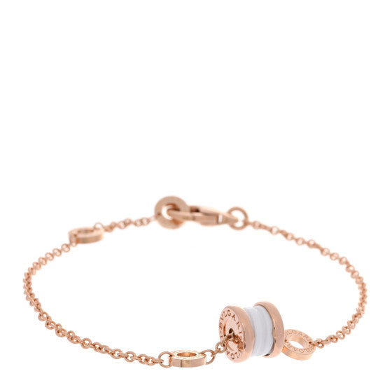 Bvlgari 18K Rose Gold White Ceramic B.Zero1 Bracelet SM Image 1