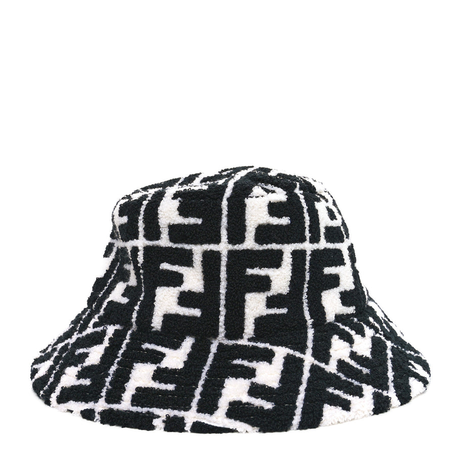 Fendi Terrycloth FF Bucket Hat S White Black Image 6