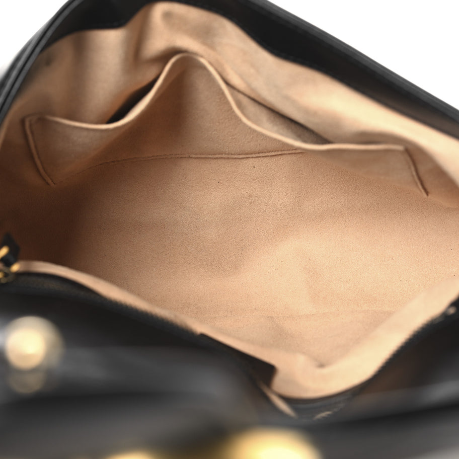 Gucci Calfskin Matelasse Medium GG Marmont Shoulder Bag Black Image 5
