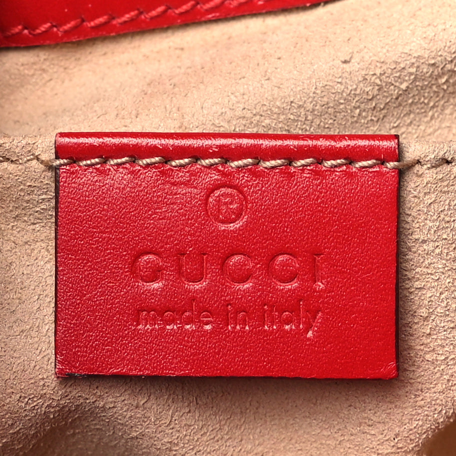 Gucci ssima Web Medium Padlock Messenger Shoulder Bag Hibiscus Red Image 6