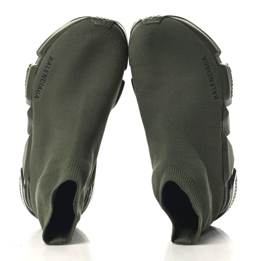 Balenciaga Technical 3D Recycled Knit Womens Speed 2.0 Sneakers 36 Green Image 2