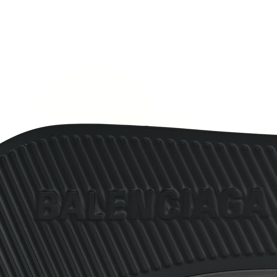 Balenciaga Rubber Womens BB Pool Slide Sandals 36 Black Image 7