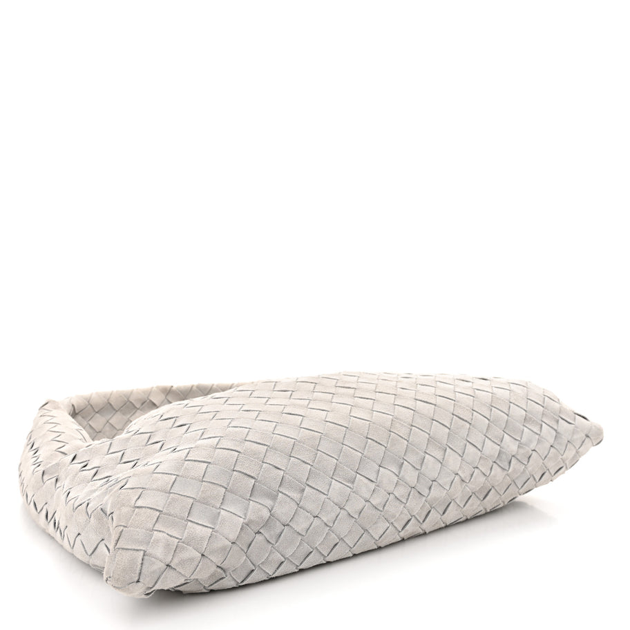 Bottega Veneta Suede Intrecciato Small Hop Sterling Image 4