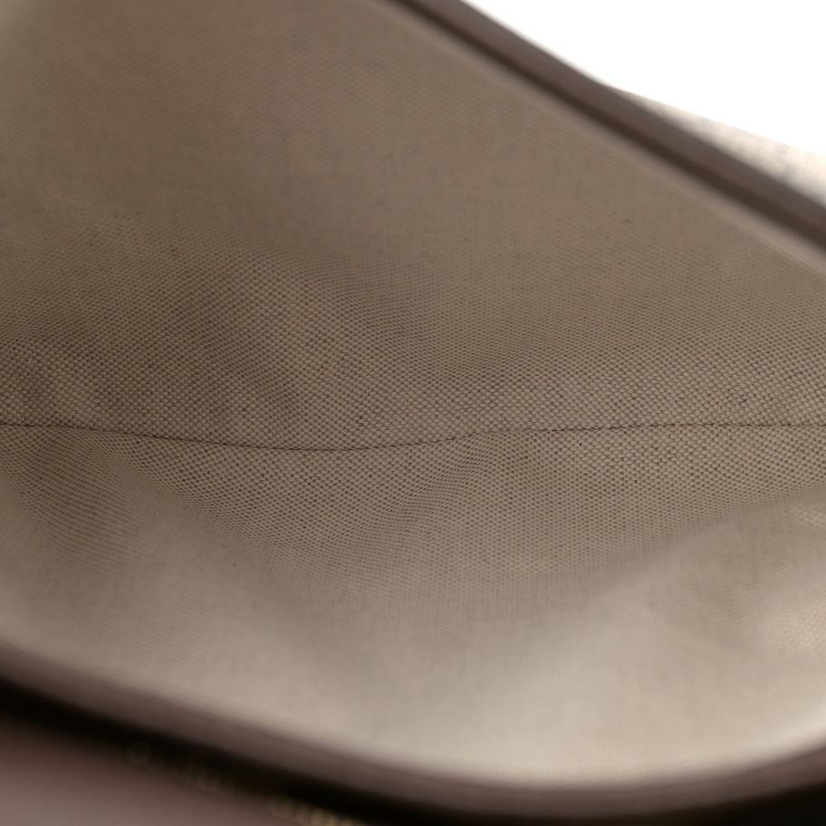 Gucci GG Supreme Monogram Textured Dollar Calfskin Web Medium Blondie Top Handle Shoulder Flap Bag Beige Ebony New Acero Image 5