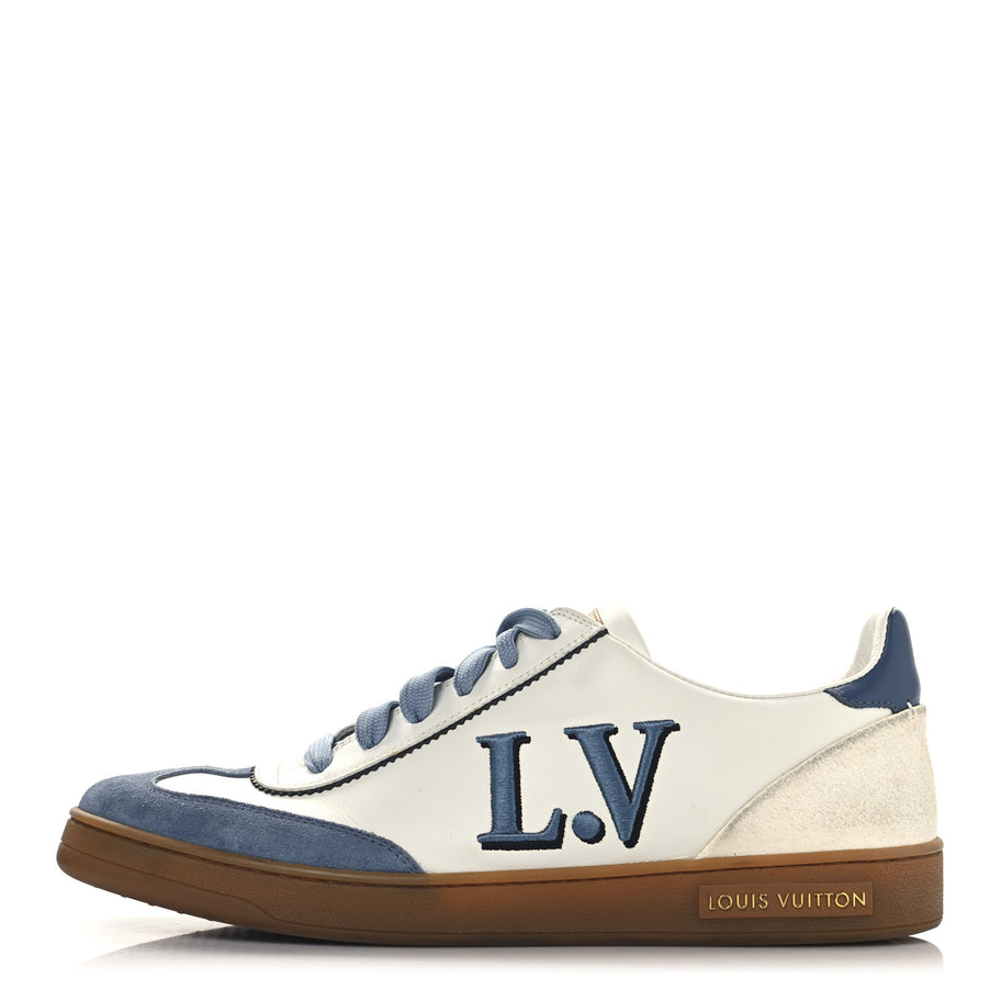 Louis Vuitton Calfskin Frontrow Sneakers Blue Image 1