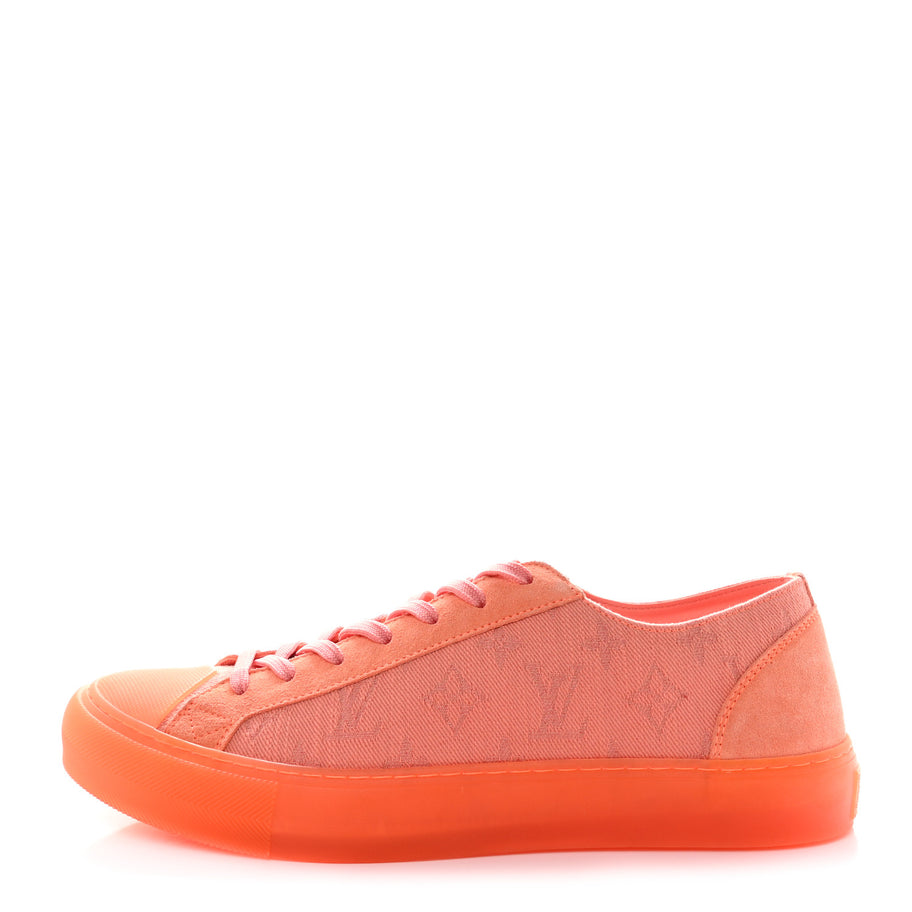 Louis Vuitton Canvas Monogram Mens Tattoo Sneakers Orange Image 1