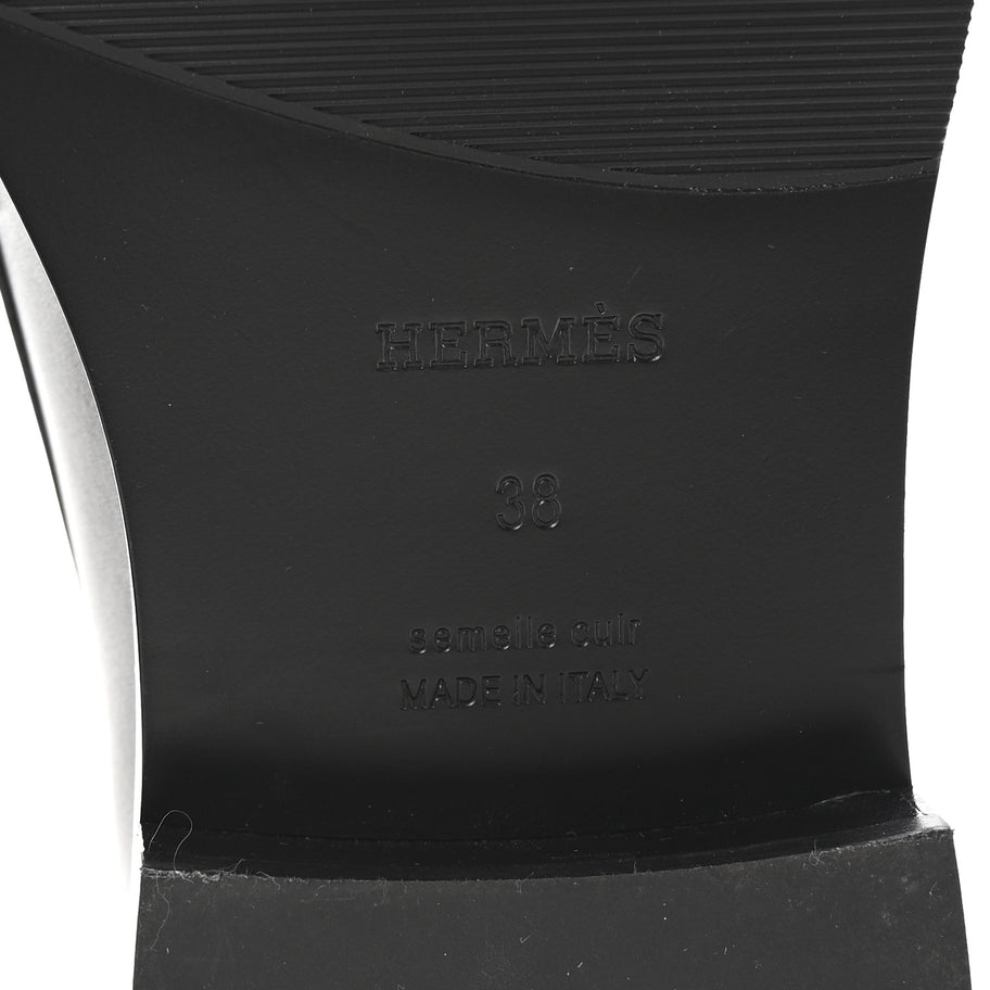 Hermes Calfskin Womens Hot Loafer 38 Black Image 6